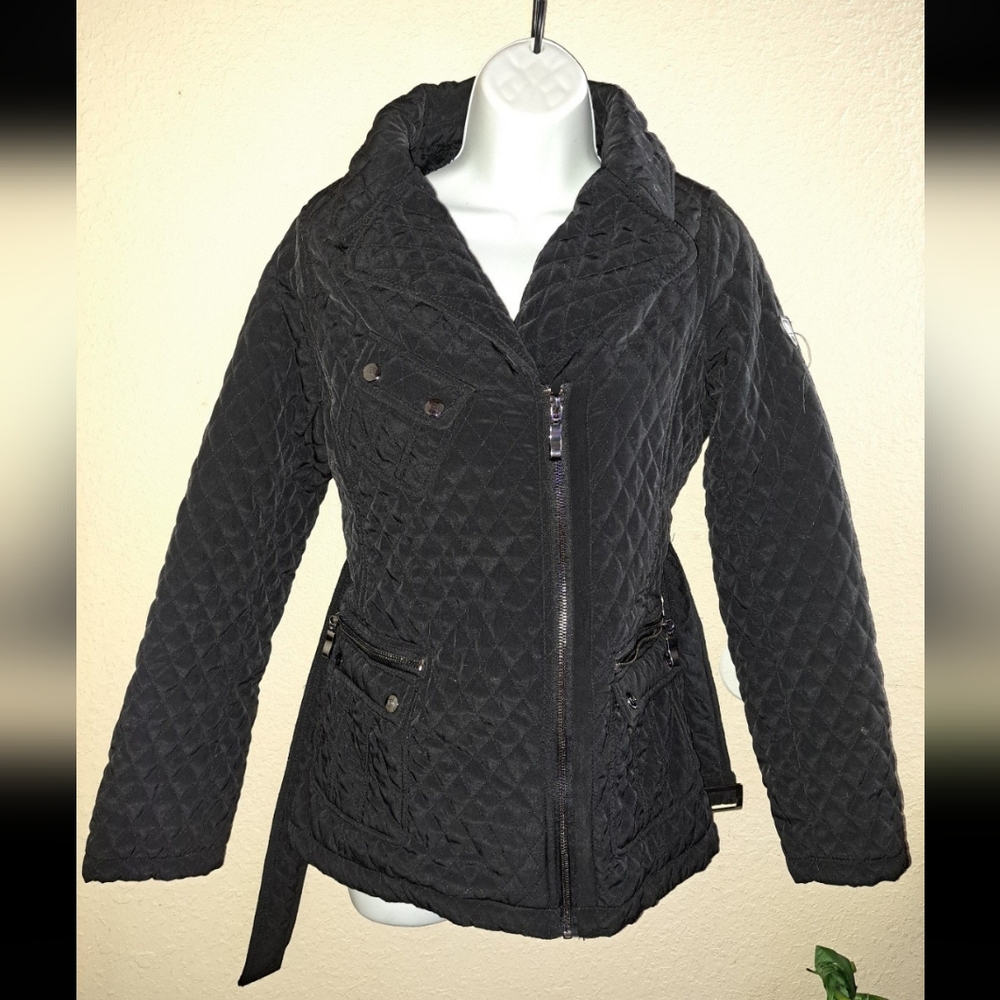 Blanc Noir Quilted Black Jacket